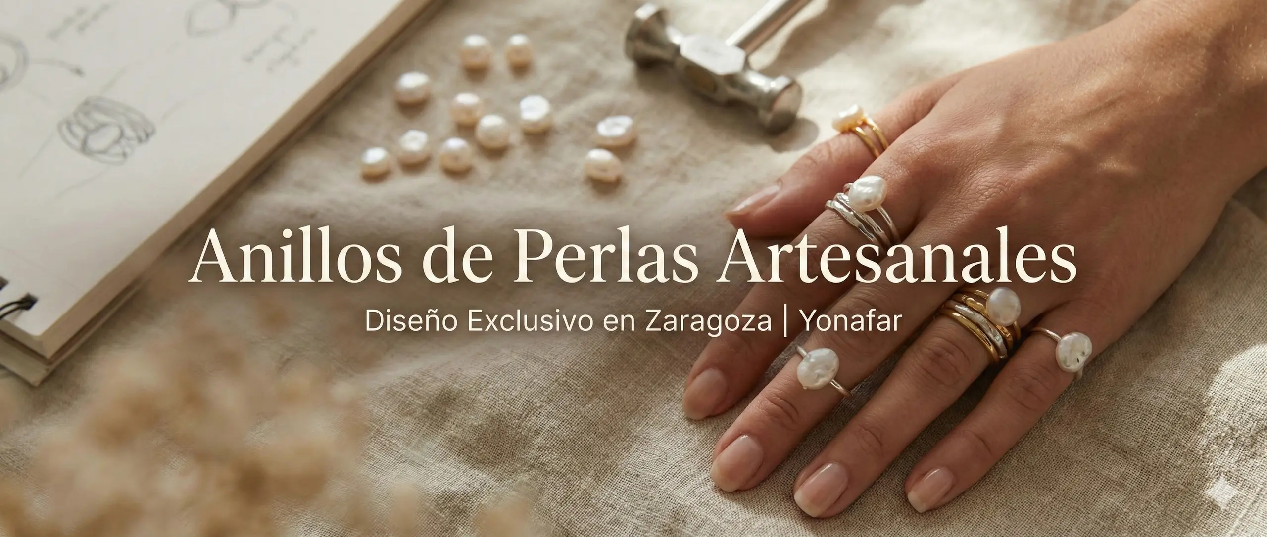Anillos de perlas artesanales Yonafar Zaragoza
