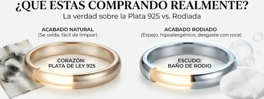 Diferencias Plata Rodiada